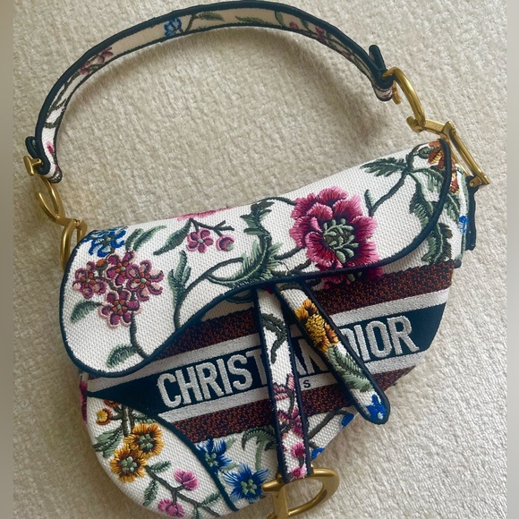 Dior Handbags - Dior Embroidered Saddle Bag